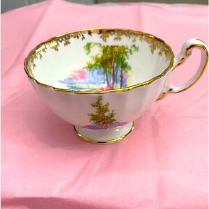 EUC VTG AYNSLEY BONE CHINA TEACUP IN PATTERN “BLUEBELL TIME”.   *NO SAUCER*